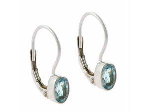 Sterling Silver Genuine Blue Topaz Bezel Set Lever Back LeverBack Earrings Sterling Silver Genuine Blue Topaz Bezel Set Lever Back LeverBack Earrings