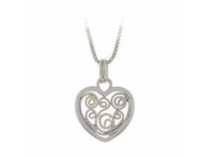 Sterling Silver Sterling Silver Filigree Heart Pendant Sterling Silver Sterling Silver Filigree Heart Pendant