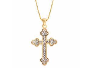 1/8 CTW Diamond Vermeil (24k Gold over Sterling Silver) Cross Pendant 1/8 CTW Diamond Vermeil (24k Gold over Sterling Silver) Cross Pendant