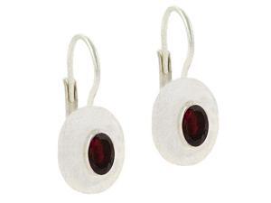 Bold Sterling Silver Genuine Garnet stone LeverBack Lever Back Earrings Bold Sterling Silver Genuine Garnet stone LeverBack Lever Back Earrings