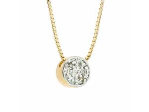 Vermeil (24k Gold over Sterling Silver) Genuine Diamond Accent Pendant/Slide Vermeil (24k Gold over Sterling Silver) Genuine Diamond Accent Pendant/Slide