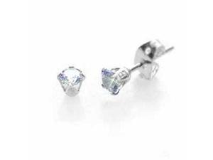 Sterling Silver Lavender CZ Stud Earrings Sterling Silver Lavender CZ Stud Earrings