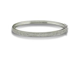 1ct Diamond Bangle Bracelet, White Gold 1ct Diamond Bangle Bracelet, White Gold