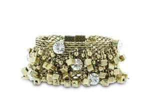 Wide Fashionable Woven Statement Charm Bracelet Wide Fashionable Woven Statement Charm Bracelet