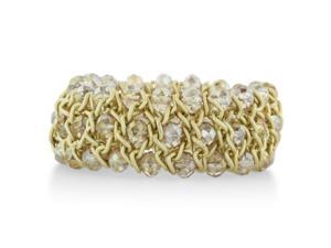 Triple Row Iridescent Blush Crystal and Matte Finish Bracelet Triple Row Iridescent Blush Crystal and Matte Finish Bracelet