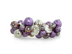 Chunky Purple Bead and Iridescent Crystal Bracelet, 7 Inches, fits 6.5 to 8 inches Chunky Purple Bead and Iridescent Crystal Bracelet, 7 Inches, fits 6.5 to 8 inches