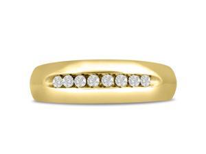 Men's 1/4ct Diamond Ring In 10K Yellow Gold, G-H, I2-I3 Men's 1/4ct Diamond Ring In 10K Yellow Gold, G-H, I2-I3