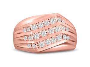 Men's 1ct Diamond Ring In 14K Rose Gold, G-H, I2-I3 Men's 1ct Diamond Ring In 14K Rose Gold, G-H, I2-I3