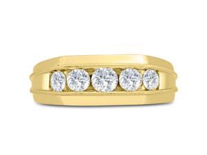 Men's 1ct Diamond Ring In 10K Yellow Gold, G-H, I2-I3 Men's 1ct Diamond Ring In 10K Yellow Gold, G-H, I2-I3