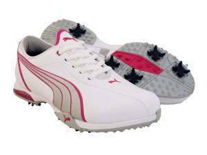 New Womens Puma PG Royal Tee Golf Shoes White/Puma Silver/Cabaret Size 9.5 M New Womens Puma PG Royal Tee Golf Shoes White/Puma Silver/Cabaret Size 9.5 M