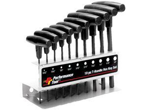 Performance W80274 10-Piece SAE T-Handle Hex Key Set Performance W80274 10-Piece SAE T-Handle Hex Key Set