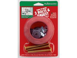 Fluidmaster 6106 Tank-To-Bowl 3 Bolts and Gasket Fluidmaster 6106 Tank-To-Bowl 3 Bolts and Gasket