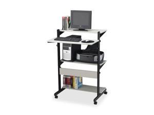 Soho Adjustable Mobile Computer Table 32w x 31d x 50h Gray/Black Soho Adjustable Mobile Computer Table 32w x 31d x 50h Gray/Black