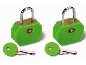 Lewis N. Clark TSA14GRN TravelSentry MiniPadlock 2pk Neon Green Lewis N. Clark TSA14GRN TravelSentry MiniPadlock 2pk Neon Green