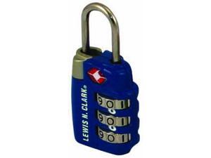 Lewis N. Clark TSA23BLU TravelSentry Combo Lock Lrg 3Dial Blue Lewis N. Clark TSA23BLU TravelSentry Combo Lock Lrg 3Dial Blue