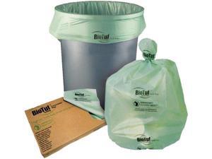 Heritage Y8448YER01 Heritage Biotuf Compostable Can Liners, 48 gal, 1 mil, 48 x Heritage Y8448YER01 Heritage Biotuf Compostable Can Liners, 48 gal, 1 mil, 48 x