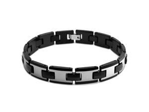 Tioneer B12039 Two Tone Tungsten Carbide Link Bracelet Tioneer B12039 Two Tone Tungsten Carbide Link Bracelet