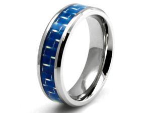Tioneer R30237-080 Stainless Steel Ring with Blue Carbon Fiber Tioneer R30237-080 Stainless Steel Ring with Blue Carbon Fiber