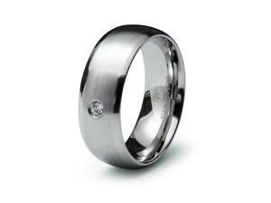Stainless Steel Mens Classic dome CZ Ring Stainless Steel Mens Classic dome CZ Ring