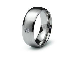 Stainless Steel Mens Classic dome CZ Ring Stainless Steel Mens Classic dome CZ Ring