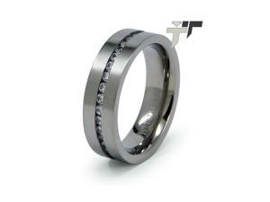 Titanium Cubic Zirconia Wedding Ring Titanium Cubic Zirconia Wedding Ring