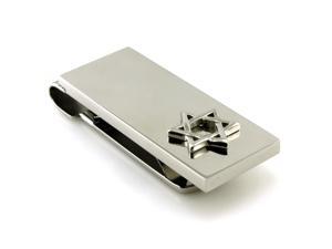 TIONEER® Men's Stainless Steel Money Clip with Star of David TIONEER® Men's Stainless Steel Money Clip with Star of David
