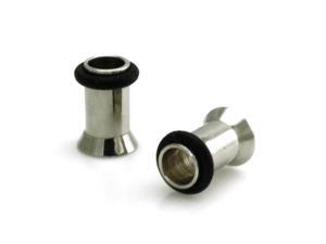 4g (5mm) Stainless Steel Tunnel With Rubber Stopper Ear Expander Plugs 4g (5mm) Stainless Steel Tunnel With Rubber Stopper Ear Expander Plugs