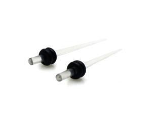 10g (2.5mm) Clear Acrylic Spike Starter Stretcher Ear Expander Plug 10g (2.5mm) Clear Acrylic Spike Starter Stretcher Ear Expander Plug