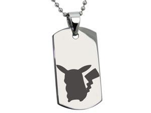 Stainless Steel 1st Gen Pikachu Pokémon Engraved Dog Tag Stainless Steel 1st Gen Pikachu Pokémon Engraved Dog Tag