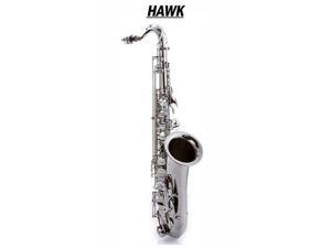 Hawk Tenor Saxophone Nickel Finish with Case, Mouthpiece and Reed Hawk Tenor Saxophone Nickel Finish with Case, Mouthpiece and Reed