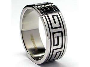 8MM Greek Key Design Stainless Steel Ring 8MM Greek Key Design Stainless Steel Ring