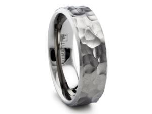 8MM Hammered Titanium Ring Wedding Band Matte Finish 8MM Hammered Titanium Ring Wedding Band Matte Finish