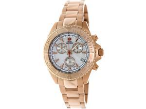 Swiss Precimax SP12189 Women's Manhattan Elite Rose-Gold Stainless-Steel Swiss Chronograph Watch with Mother-Of-Pearl Dial Swiss Precimax SP12189 Women's Manhattan Elite Rose-Gold Stainless-Steel Swiss Chronograph Watch with Mother-Of-Pearl Dial