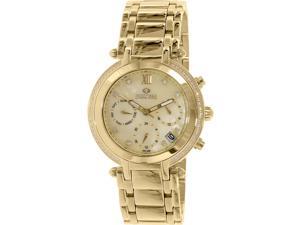 Precimax PX13349 Women's Glimmer Elite Gold Stainless-Steel Swiss Chronograph Watch with Mother-Of-Pearl Dial Precimax PX13349 Women's Glimmer Elite Gold Stainless-Steel Swiss Chronograph Watch with Mother-Of-Pearl Dial