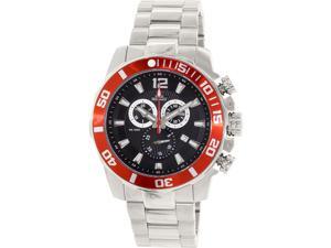 Swiss Precimax SP13251 Crew Pro Men's Silver Stainless-Steel Swiss Chronograph Watch with Black Dial Swiss Precimax SP13251 Crew Pro Men's Silver Stainless-Steel Swiss Chronograph Watch with Black Dial