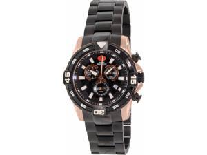 Swiss Precimax SP13108 Men's Falcon Pro Black Stainless-Steel Swiss Chronograph Watch with Black Dial Swiss Precimax SP13108 Men's Falcon Pro Black Stainless-Steel Swiss Chronograph Watch with Black Dial