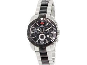 Swiss Precimax Men's Recon Pro SP13119 Two-Tone Stainless-Steel Swiss Chronograph Watch with Black Dial Swiss Precimax Men's Recon Pro SP13119 Two-Tone Stainless-Steel Swiss Chronograph Watch with Black Dial