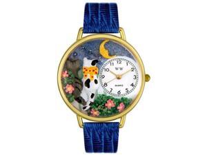 Cats Night Out Royal Blue Leather And Goldtone Watch #G0120009 Cats Night Out Royal Blue Leather And Goldtone Watch #G0120009