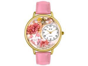 Valentine's Day Pink Pink Leather And Goldtone Watch #G1220024 Valentine's Day Pink Pink Leather And Goldtone Watch #G1220024