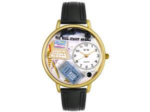 AccounTant Black Padded Leather And Goldtone Watch #G0610005 AccounTant Black Padded Leather And Goldtone Watch #G0610005