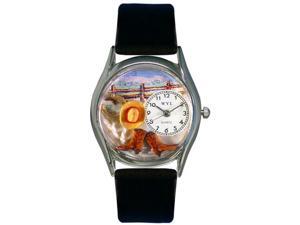 Ranch Black Leather And Silvertone Watch #S0110005 Ranch Black Leather And Silvertone Watch #S0110005