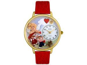 Day Care Teacher Red Leather And Goldtone Watch #G0630015 Day Care Teacher Red Leather And Goldtone Watch #G0630015