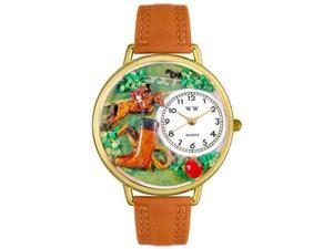 Horse Competition Tan Leather And Goldtone Watch #G0810020 Horse Competition Tan Leather And Goldtone Watch #G0810020