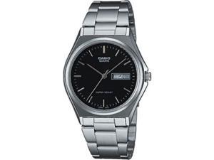 Casio Men's MTP1240D-1A Silver Stainless-Steel Quartz Watch with Black Dial Casio Men's MTP1240D-1A Silver Stainless-Steel Quartz Watch with Black Dial
