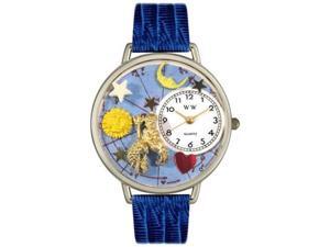 Aquarius Royal Blue Leather And Silvertone Watch #U1810001 Aquarius Royal Blue Leather And Silvertone Watch #U1810001
