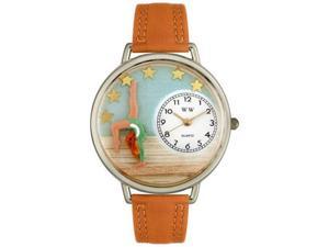 Gymnastics Tan Leather And Silvertone Watch #U0810014 Gymnastics Tan Leather And Silvertone Watch #U0810014