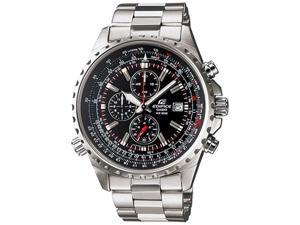 Casio Men's EF527D-1AV Silver Stainless-Steel Quartz Watch with Black Dial Casio Men's EF527D-1AV Silver Stainless-Steel Quartz Watch with Black Dial