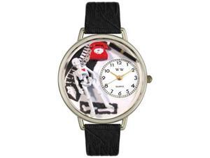 Orthopedics Black Skin Leather And Silvertone Watch #U0620020 Orthopedics Black Skin Leather And Silvertone Watch #U0620020