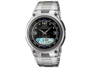 Casio Men's AW82D-1AV Silver Stainless-Steel Quartz Watch with Black Dial Casio Men's AW82D-1AV Silver Stainless-Steel Quartz Watch with Black Dial
