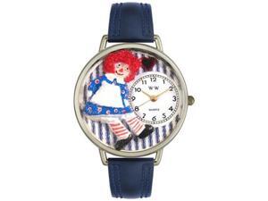 Raggedy Ann Navy Blue Leather And Silvertone Watch #U0220003 Raggedy Ann Navy Blue Leather And Silvertone Watch #U0220003